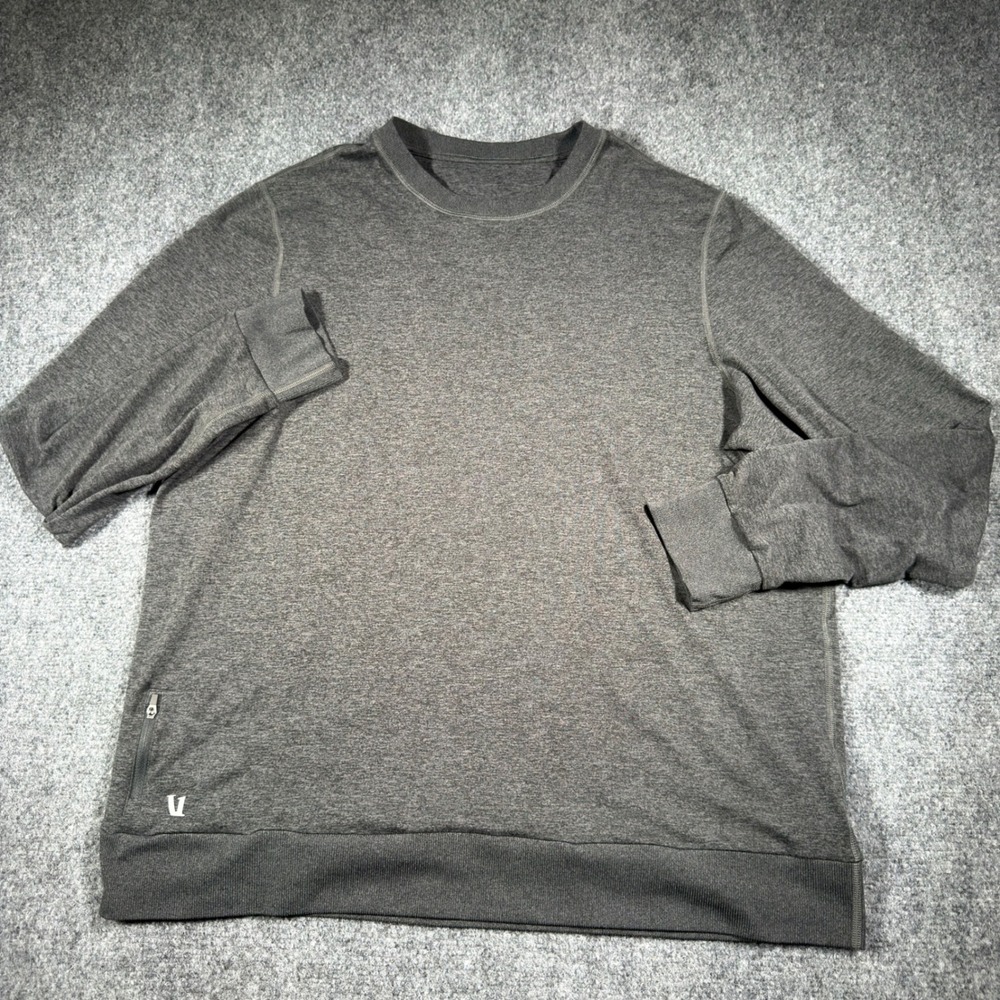 Vuori Ponto Performance Crew Pullover Mens XXL Charcoal Heather